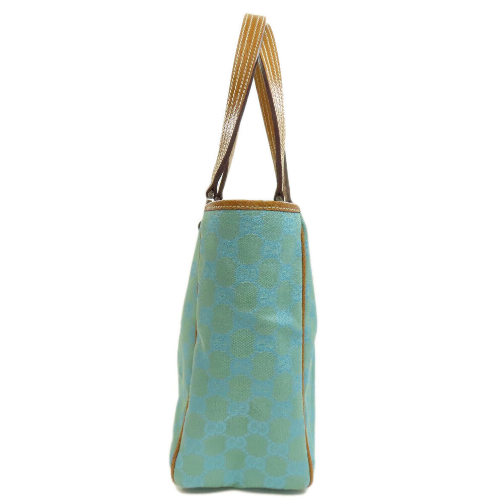 Gucci GG canvas tote bag light blue brown leather - Picture 3 of 11